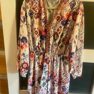 Long tunic with slit , great for swim cover up